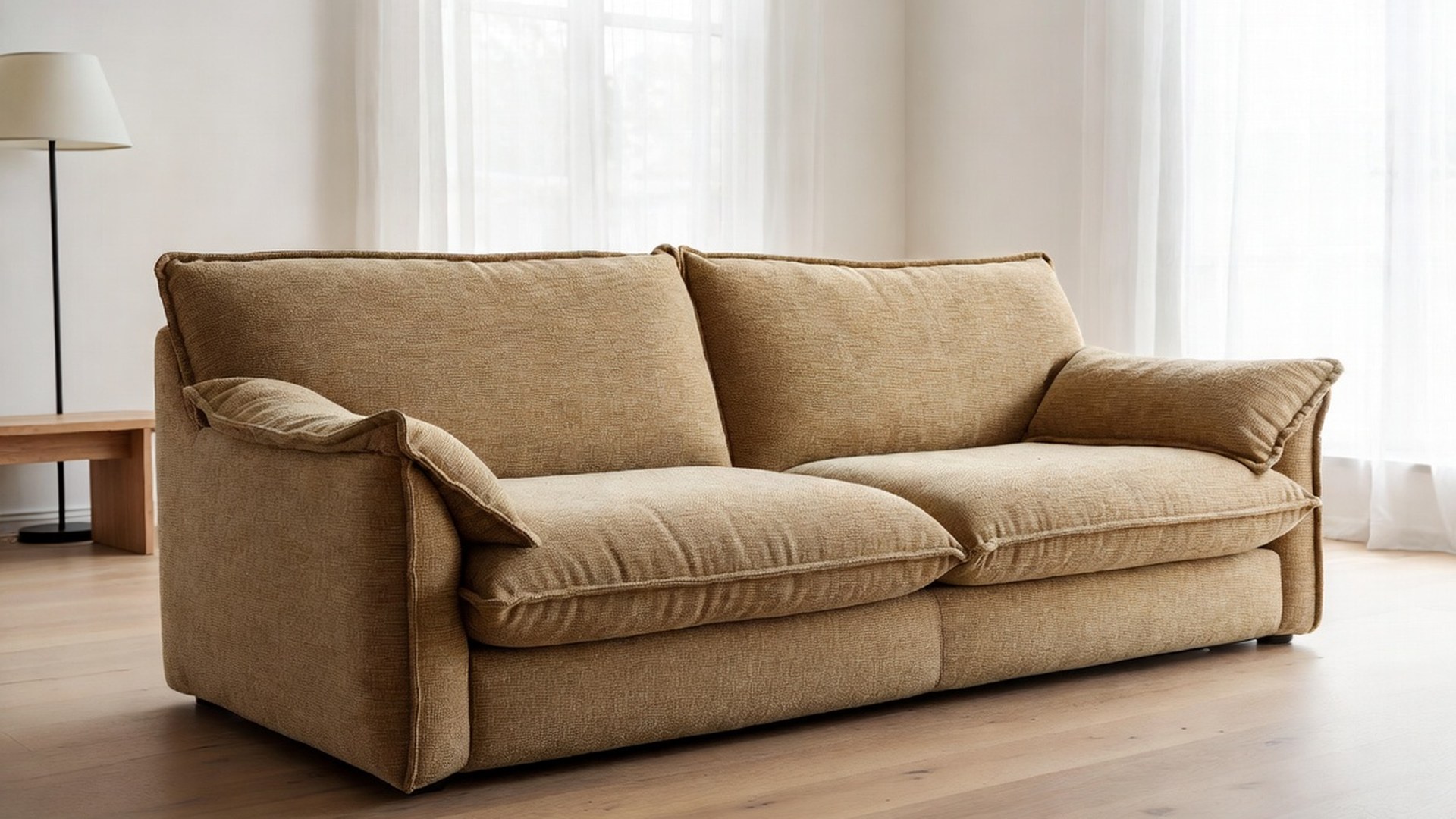 Gafiky Cloud Modular Loveseat in a sunlit living room
