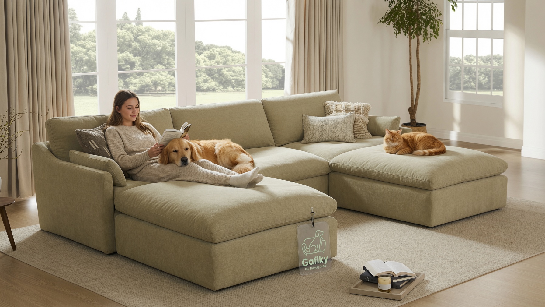 Nest Sage Double Chaise